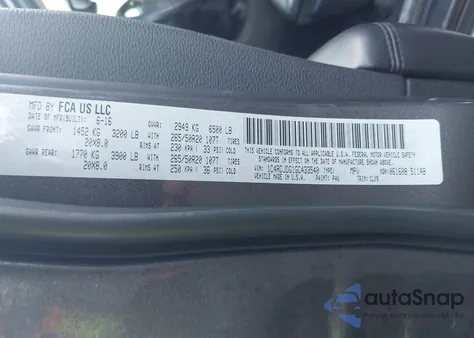 2016 Dodge Durango Limited from USA, damaged, VIN 1C4RDJDG1GC433540